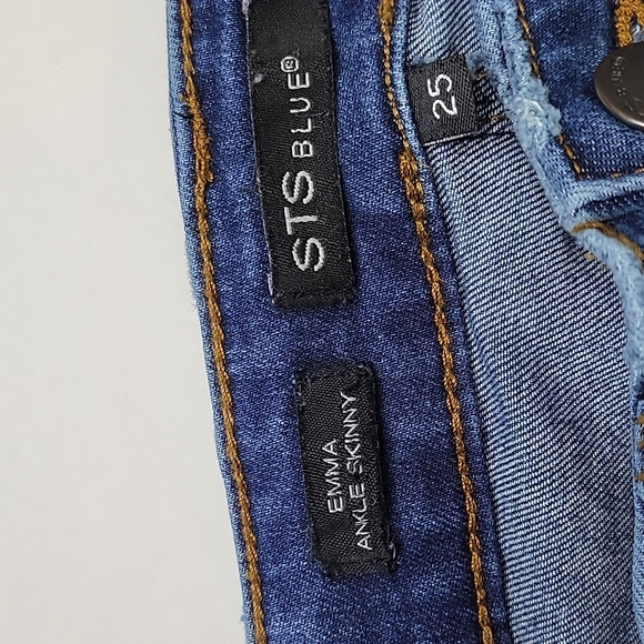 STS Blue Distressed Emma Ankle Skinny Jeans SZ 25 - Picture 11 of 16